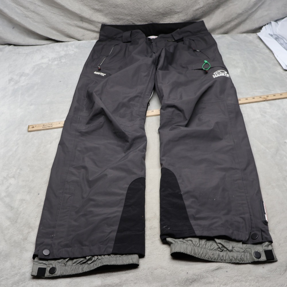 Marker Snow Pants Mens XL Black Gore-Tex Waterproof Winter Ski Performance 37x33